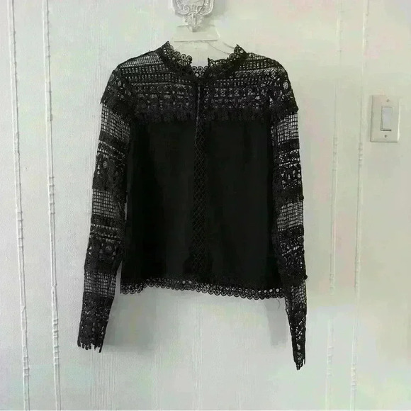 Romeo & Juliet black lace dress long sleeve top size S - Picture 1 of 7